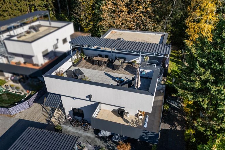 Luftbild Terrasse und Wohnung