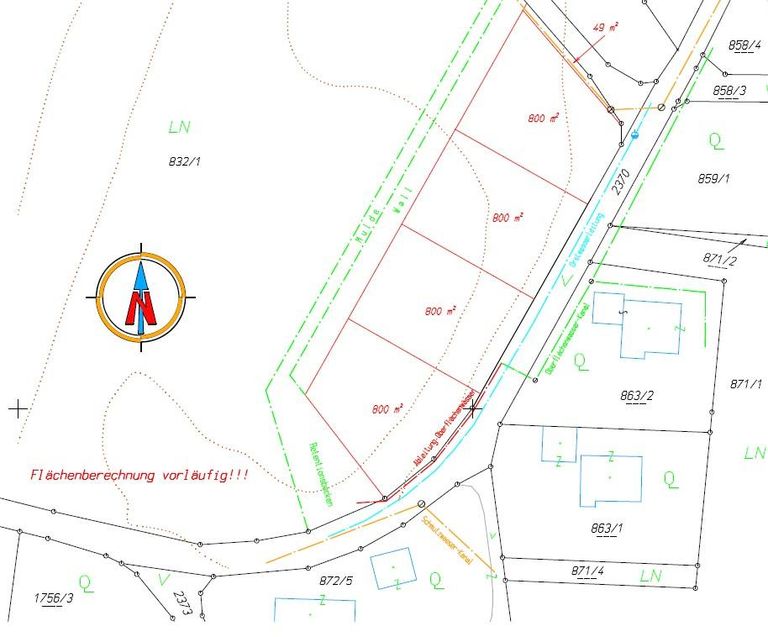 Vorläufiger Teilungsplan GST