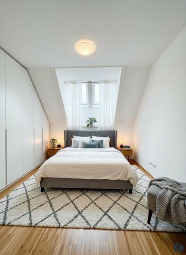 Einrichtungsbeispiel - Schlafzimmer (KI generiert)