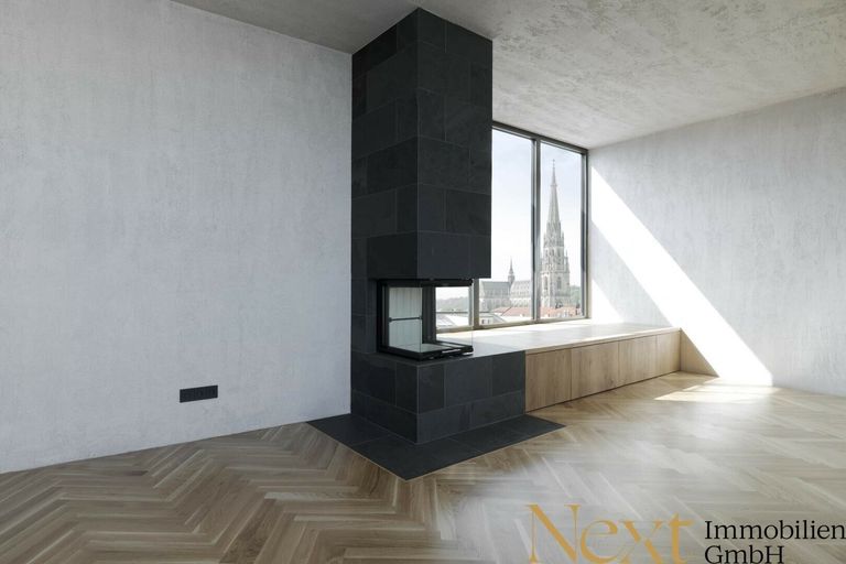 Wohnzimmer mit offenem Kamin II