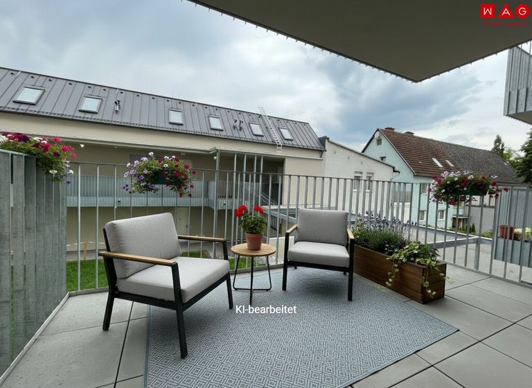 Möblierungsvorschlag Balkon KI generiert