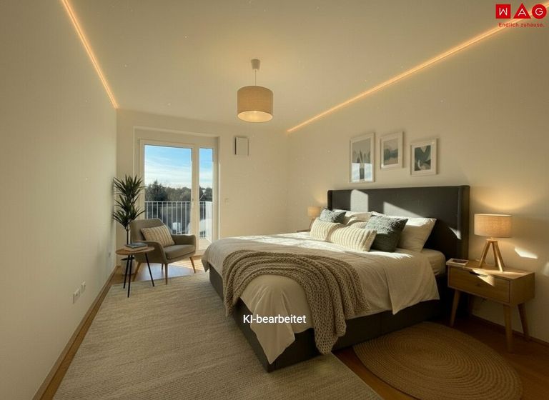 Möblierungsvorschlag Schlafzimmer KI generiert