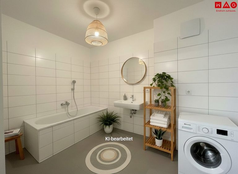 Möblierungsvorschlag Badezimmer KI generiert