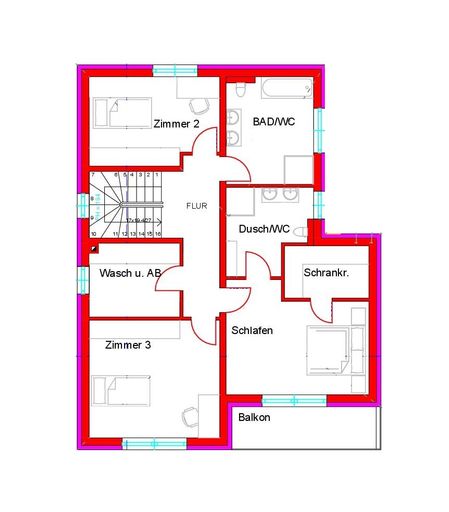 20. Miethaus 3140 Pottenbrunn - Grundriss OG