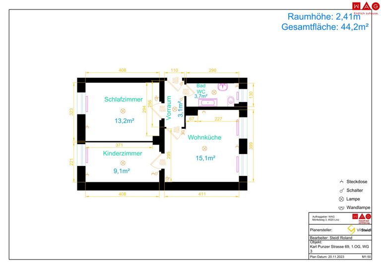 Wohnungsplan (VOR Sanierung)