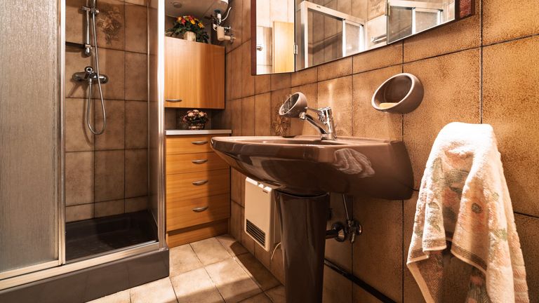 Badezimmer mit Dusche für 2. Wohnzimmer