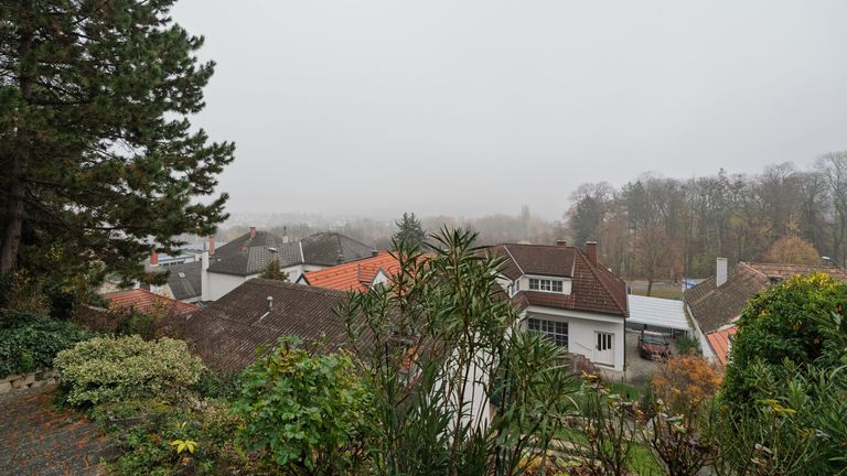 Blick auf das Haus von oben