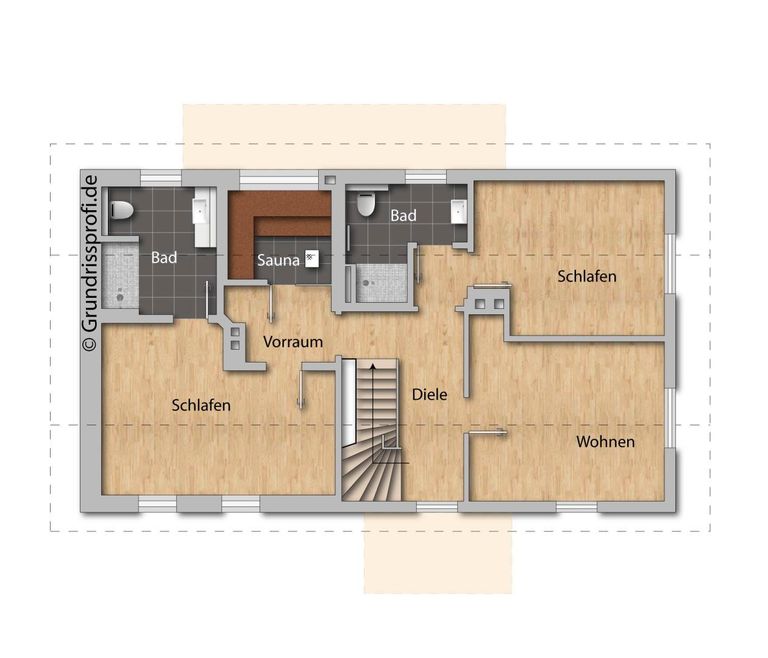 OG als schematische Darstellung unmöbliert