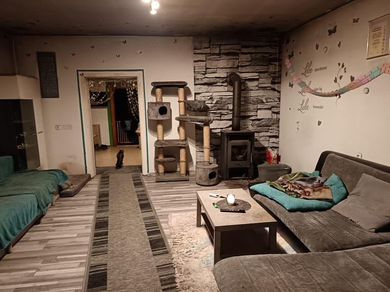 Wohnzimmer mit Schwedenofen