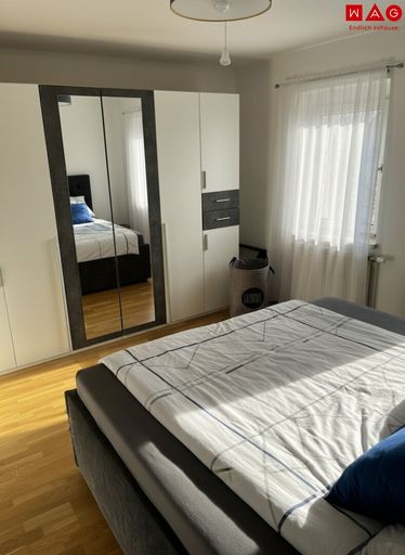 Schlafzimmer, Einrichtungsbeispiel mit KI erstellt.