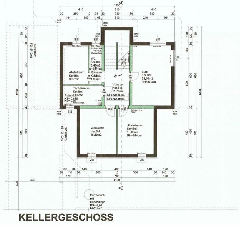 Grundriss Keller