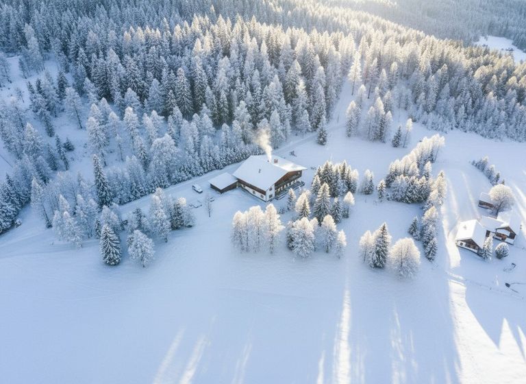 Luftbild mit eingezeichnetem Grundstück