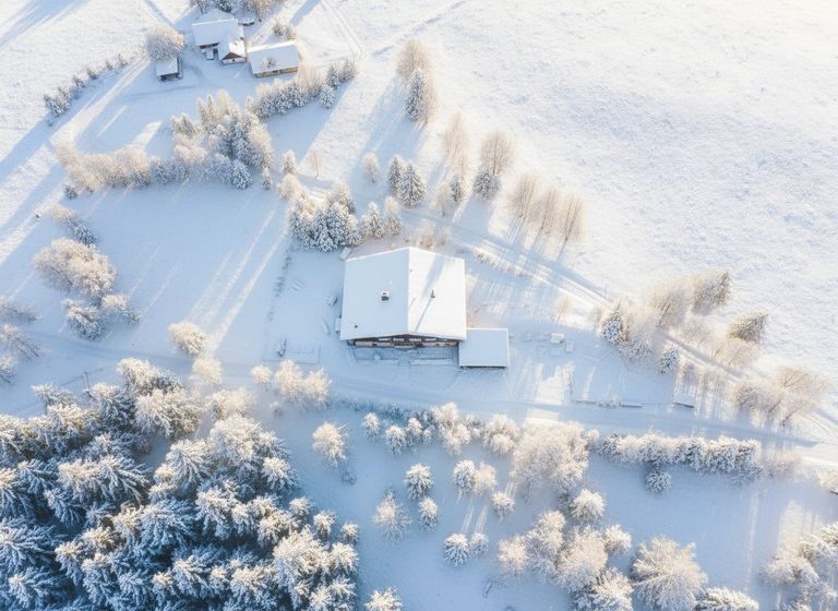 Luftbild mit eingezeichnetem Grundstück