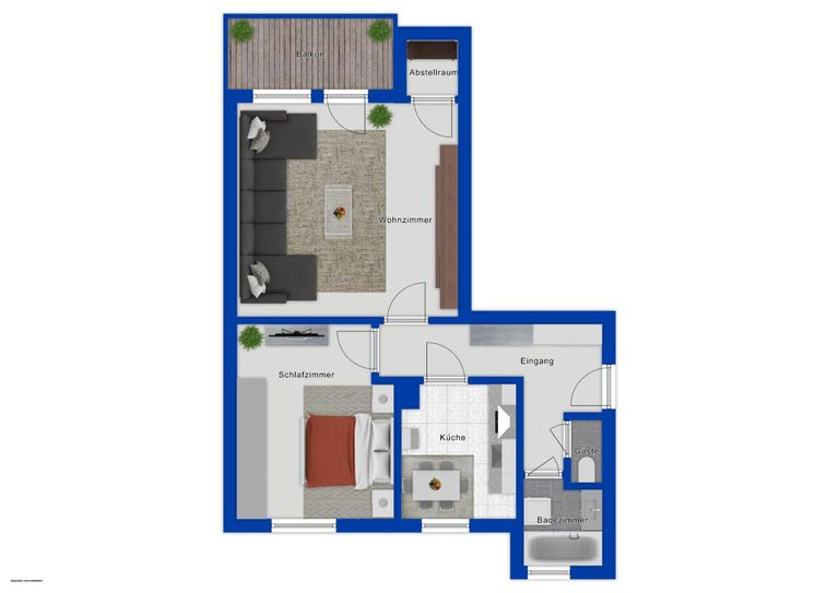 Grundriss als schematische Darstellung