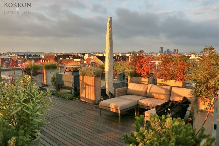 360° Dach-Terrasse für spektakuläre Sonnenuntergänge
