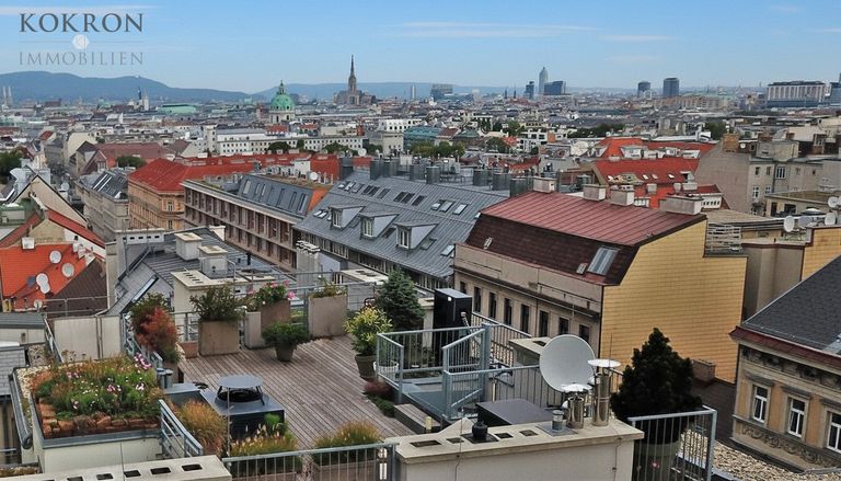 nicht einsehbare Dachterrasse mit Traumblick