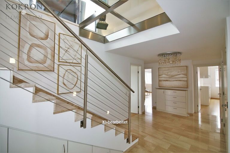 Stiege in die private Wohnebene