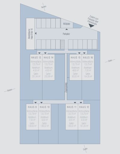 Lageplan Haus 9 bis 16