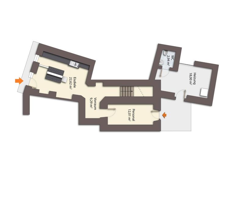 Grundriss EG als schematische Darstellung