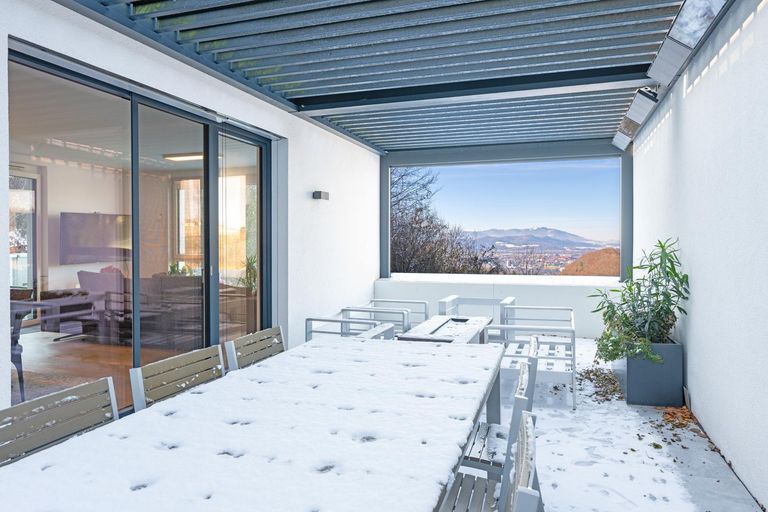 Ausblick von der Terrassenfläche