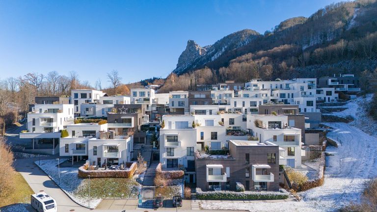 Drohnenansicht des Gebäudes