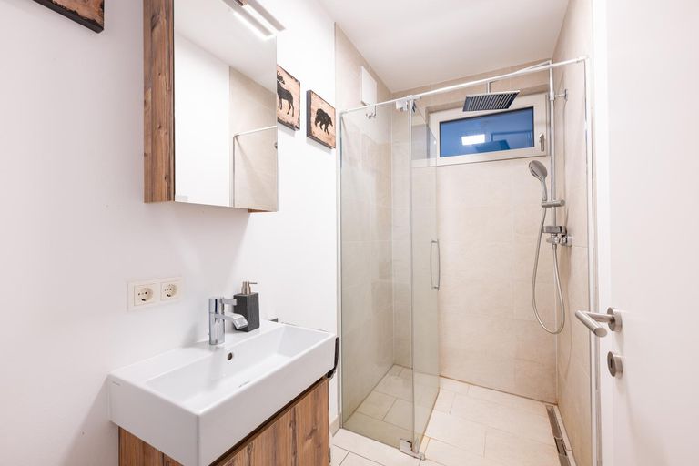 Innenansicht des zweiten Badezimmers