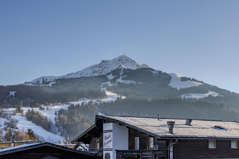 Blick Kitzbüheler Horn vom Wohnzimmer aus