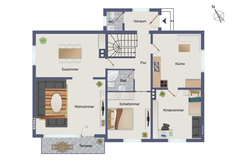 Grundriss Erdgeschoß (schematisch)