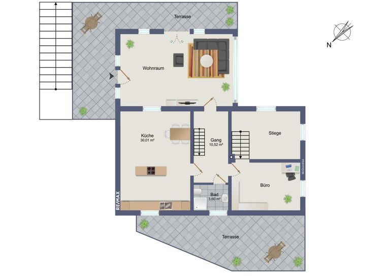 Erdgeschoss Wohnhaus