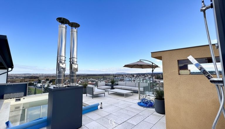 Dachterrasse mit Sauna