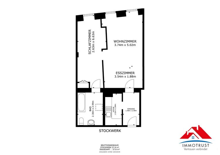 Grundrissplan zur Wohnung