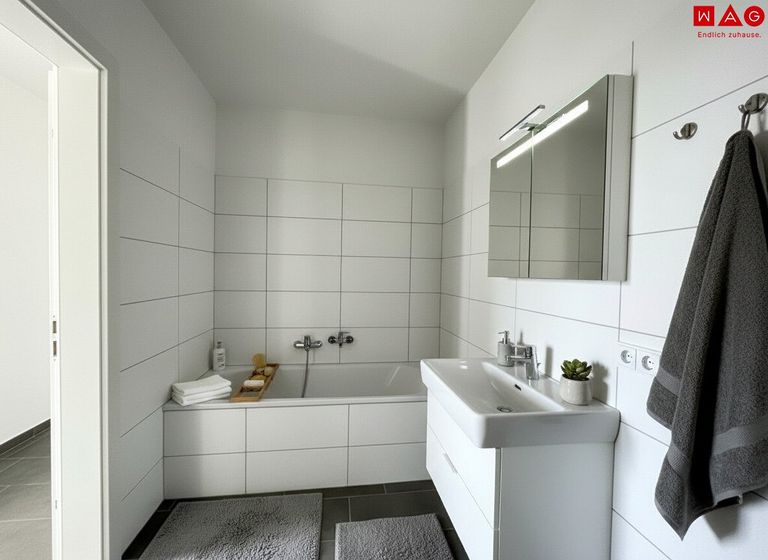 Möblierungsvorschlag Badezimmer KI generiert