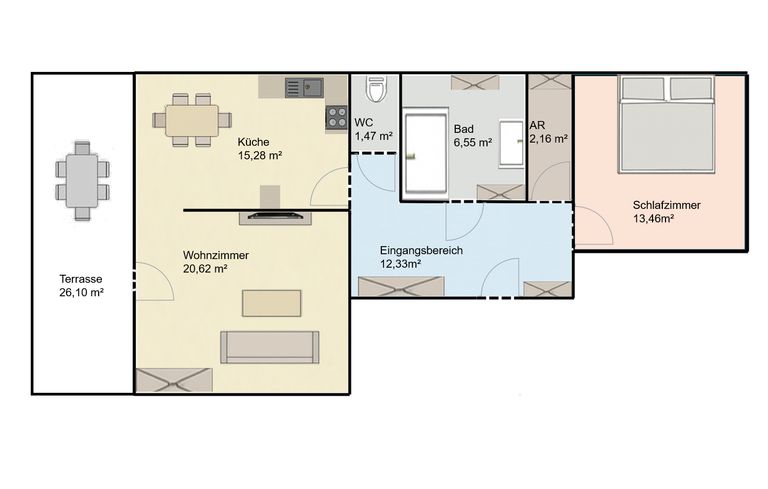Grundriss - Schematische Darstellung