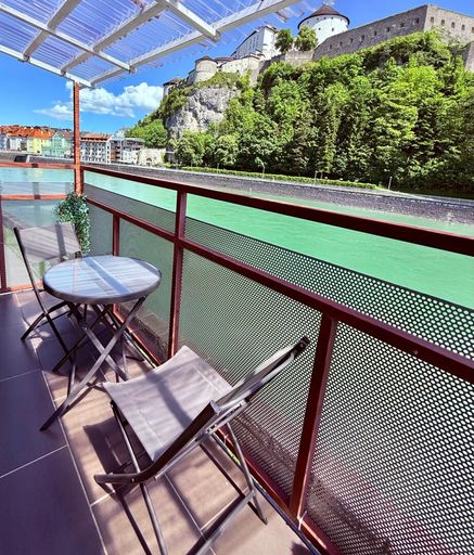 Ausblick auf den Inn vom Südbalkon