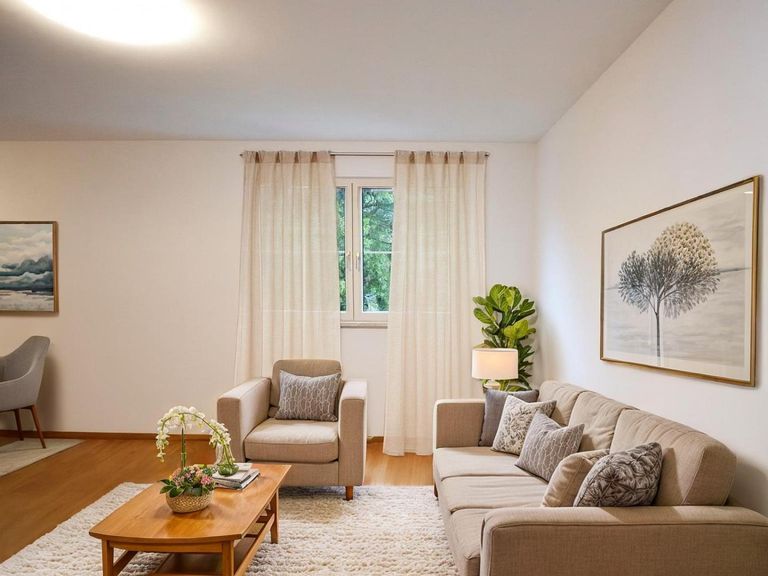 Wohnzimmer (virtuell eingerichtet)