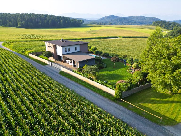 Luftbild Haus und Garten