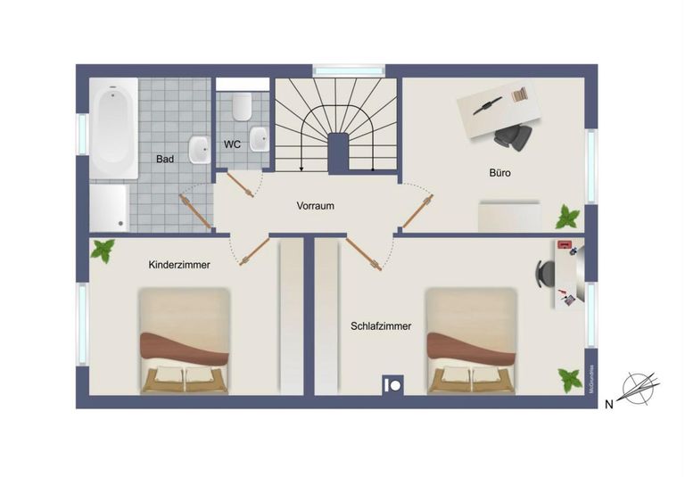 schematischer Grundriss OG