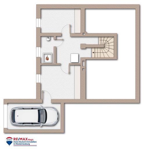 Grundriss Kellergeschoss möbliert