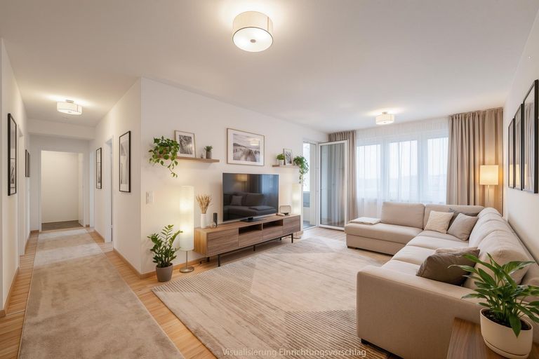 Wohnbereich - Visualisierung Einrichtungsvorschlag