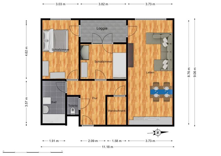 Grundriss Skizze illustriert
