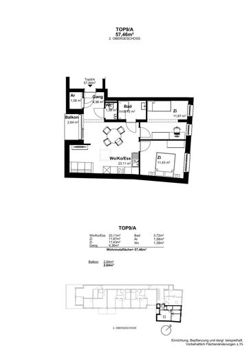 Wohnungsplan Top 9/1