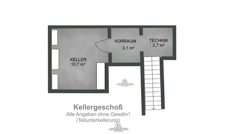 Grundriss Kellergeschoß HAUS 1