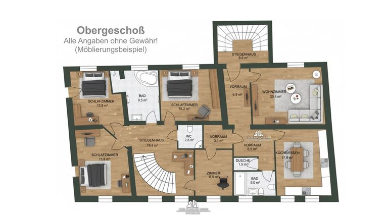 Grundriss Obergeschoß HAUS 1