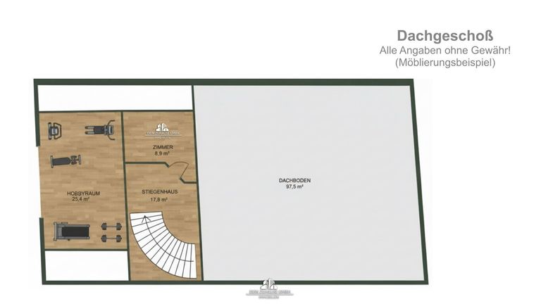 Grundriss Dachgeschoß HAUS 1