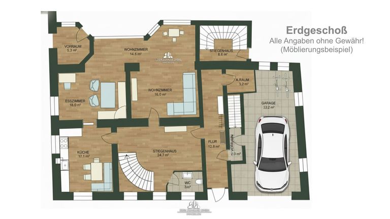 Grundriss Erdgeschoß HAUS 1