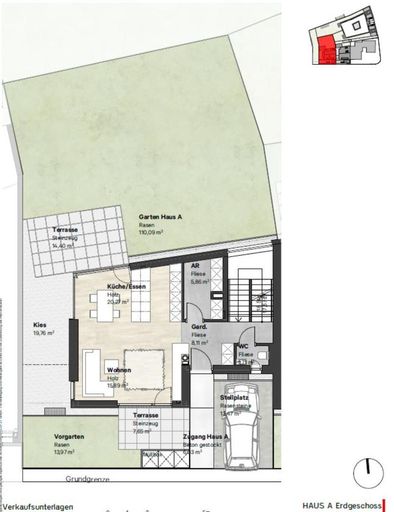 Grundrissplan EG Haus A