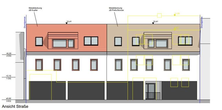 Planungsansicht Straßenseite
