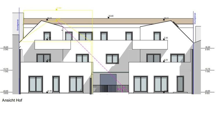 Planungsansicht Innenhof