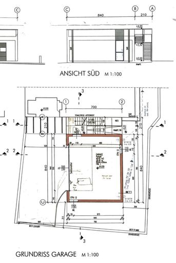 Grundriss Doppelgarage