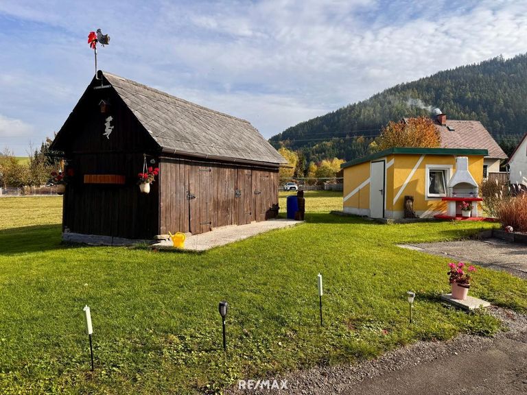 Ansicht Stadl und alte Waschküche